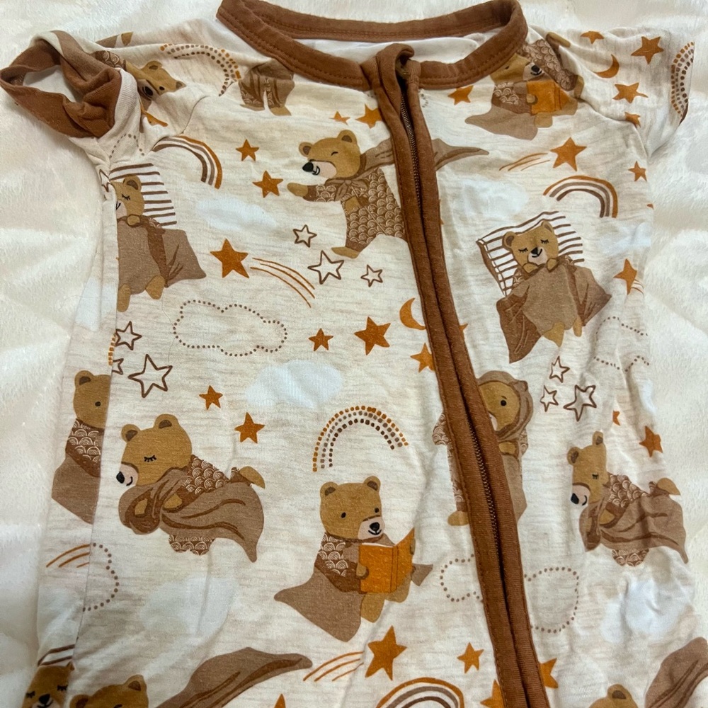 Little Sleepies Zippy Romper – Bear Bedtime Print (6-12 Months)